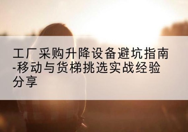 盐城移动式升降机怎么选-工厂采购升降设备避坑指南-移动与货梯挑选实战经验分享